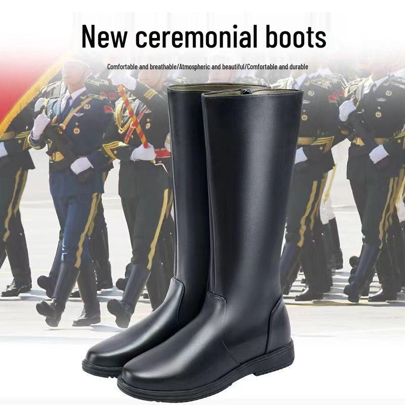 Men's and Women's High Tube Riding Boots for Knight Performances and Honor Guards