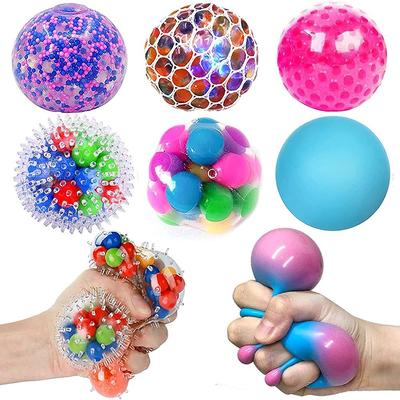 Kreativní míčky na odbourání stresu Barevný mačkací míček s vodními kuličkami Dekompresní Fidget hračka pro děti Dospělé Úzkost Autismus ADHD