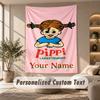 Tapestry Custom Name Text, Wall Hanging Tapestry Home Room DecorPippi Longstocking