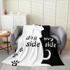 Dog Side My Side Throw Blanket Funny Pet Lover Design for Living Room Decor Gift for DogOwner Gift for Her 70x100