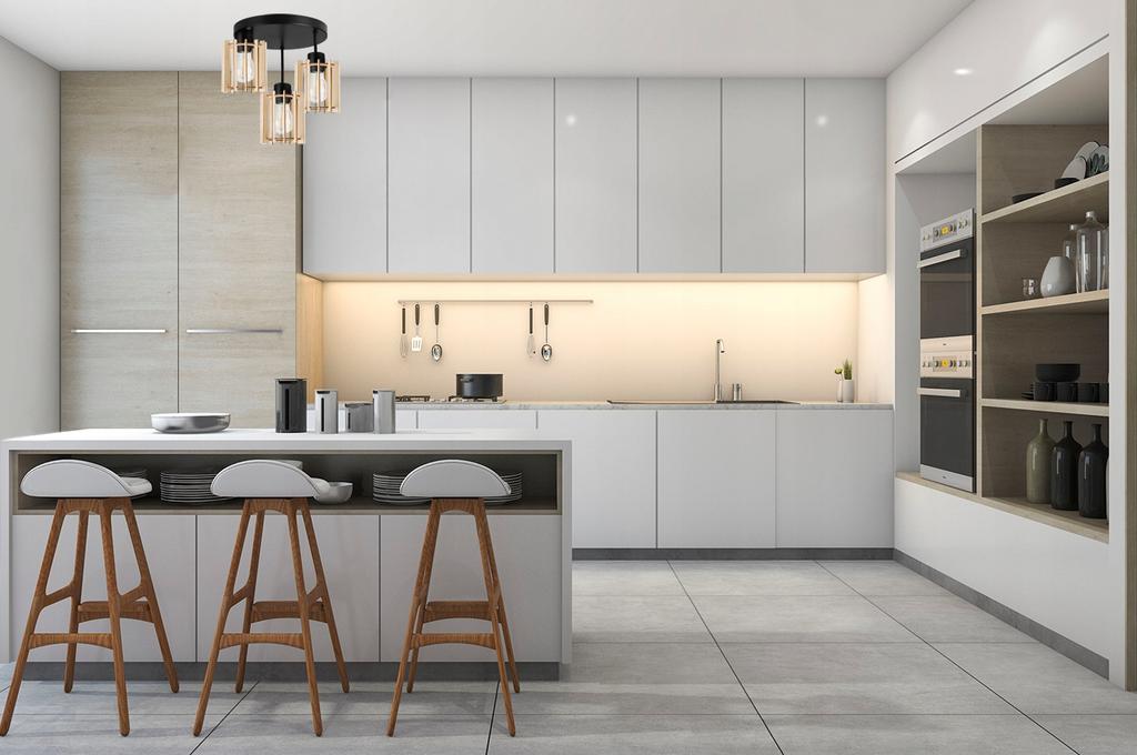 MODERN WOODEN LED CEILING HANGING LAMP