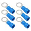 100Pcs Pre Insulated Ring Crimp Terminals Copper PVC Wire Connector for Machinery AWG 22?16RV1.25?5