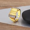 Nidin New Luxury Design Sparkling Zircon Charm Open Rings Adjustable 4 Styles For Male Female Couples Finger Jewelry Accessories