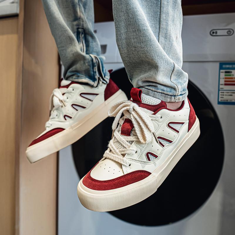 Men And Women's Fashion Casual Low Top Skateboarding Shoes Boys And Girls Comfortable Sneakers Students Classic Breathable Gym Non-slip