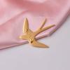 3PCS Swallow Shaped Swallow Brooches Gold Silver Bird Breastpin Swallow Brooch Pins  Jewelry Gift