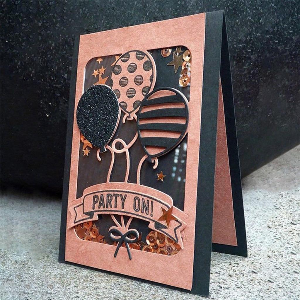 6PCS/lot Balloons Metal Cutting Dies Stencil Die Cut Scrapbooking Craft Stamps
