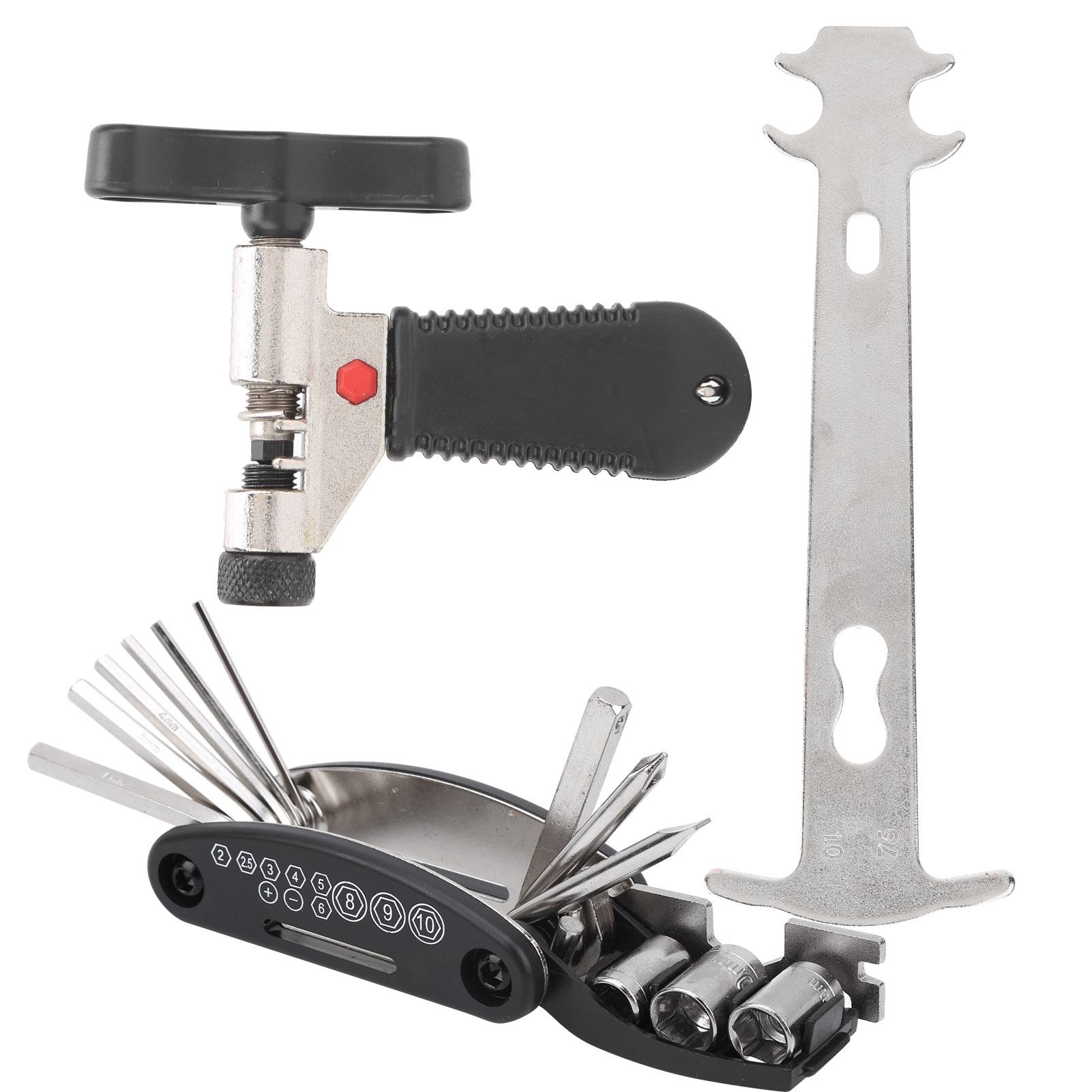 

Набор инструментов для ремонта велосипеда 16 в 1 Выжимка цепи Разделитель Индикатор износа цепи Набор инструментов