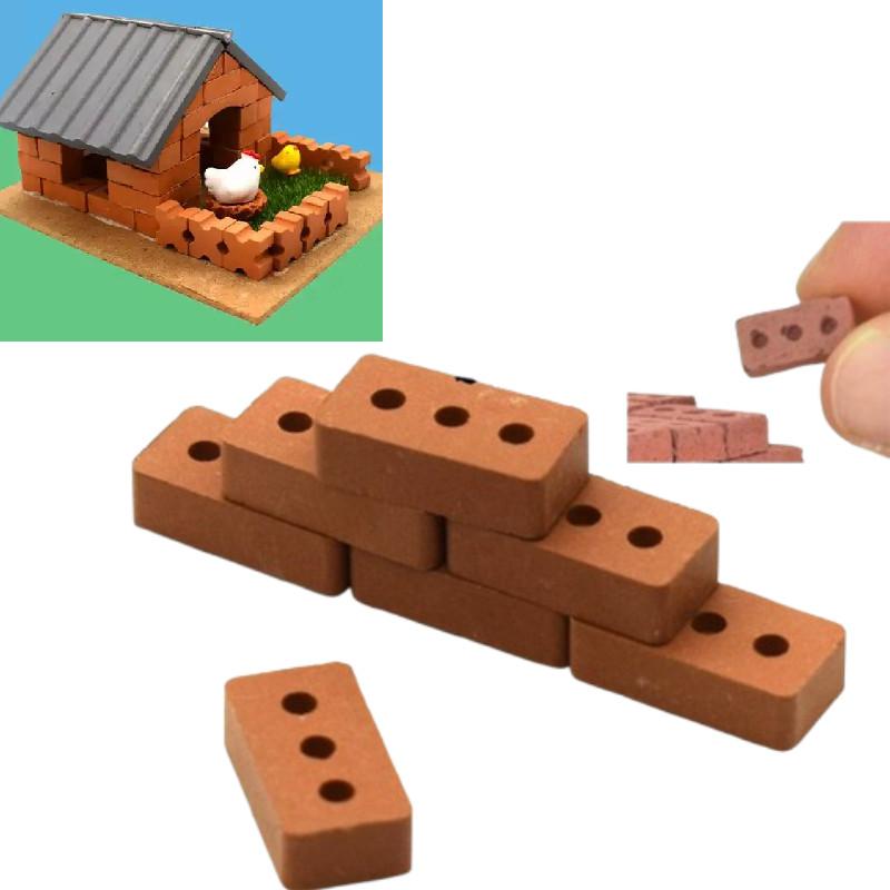 Diy Red Brick Micro Landscape Architectural Building Block Toys Model Gift Kids