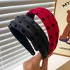 2025 Women's Polka Dot Headband: High-End, Wide Design for Slimmer Appearance