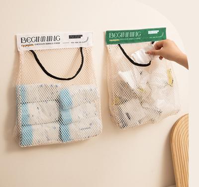 Saci de gunoi Cutie de depozitare pentru pungă de plastic Pungă de agățat pe perete Saci de depozitare din plasă lavabilă Suport pentru pungi de plastic Dispenser unelte de bucătărie