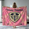 1PC Leeds United Custom Name Patterned Flannel Blanket Suitable For All Seasons for Home Decor Warmth and Comfort Gifts Holiday Present