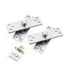 2Pcs Reliable 360 Degree Rotating Door Hinges Constructed From Corrosion Resistant Material For Solid Entrances