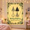 Weihnachtlich bedruckter Wandteppich für Schlafzimmer Wohnzimmer Wanddekoration Feiertagsgeschenk