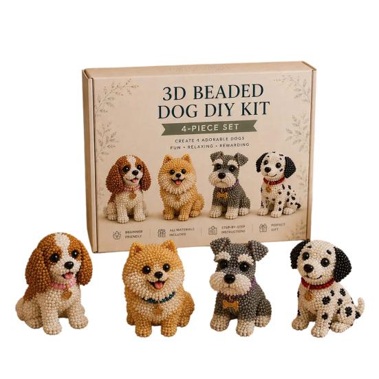 Tiny 3D Beaded Animal DIY Kit with Instructions Easy DIY Beading Kit