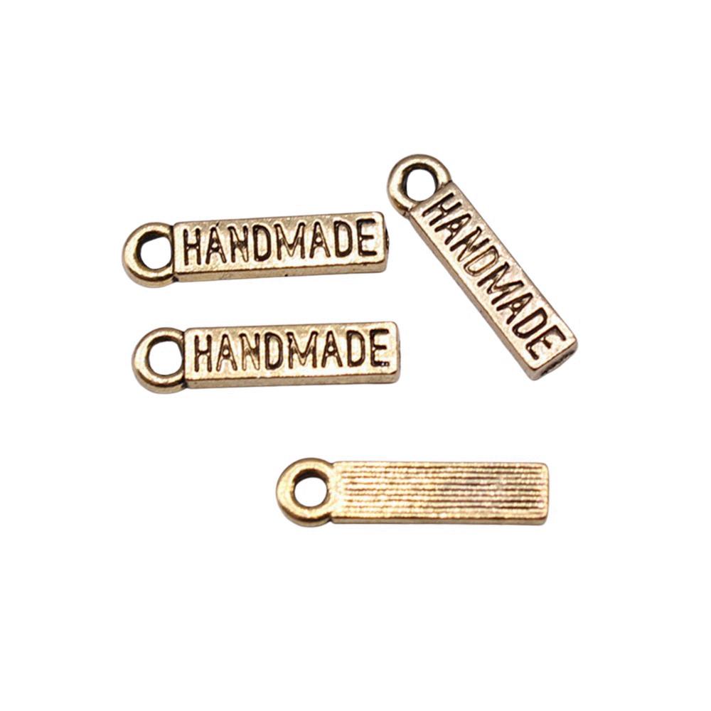 Charms Rectangle Tags Badges Friendship Pendants Minimalist Jewelry Components QC104