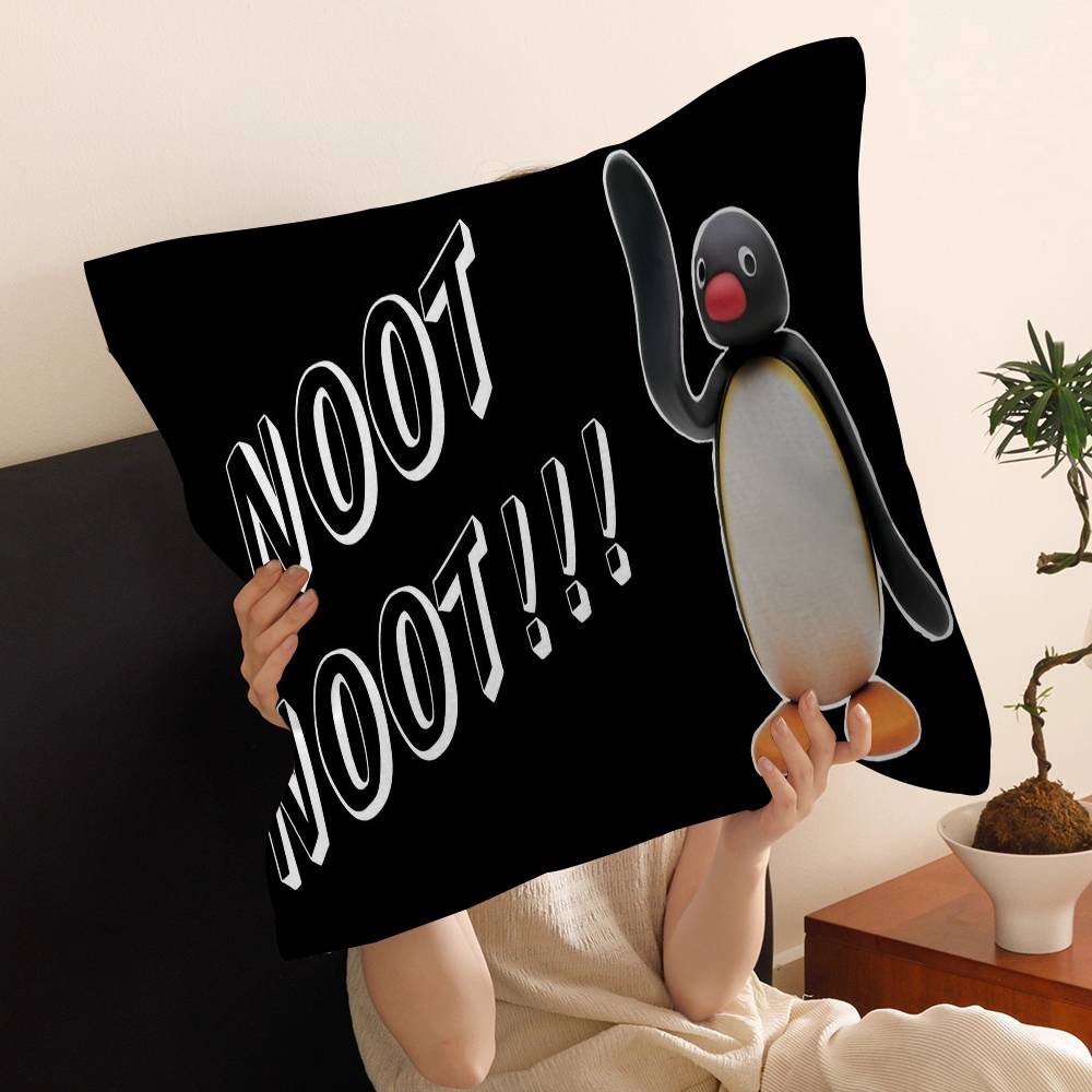 Cartoon P-Pingu P-Penguin Film Personalized picture text home decorative pillows Household Gifts 45x45cm