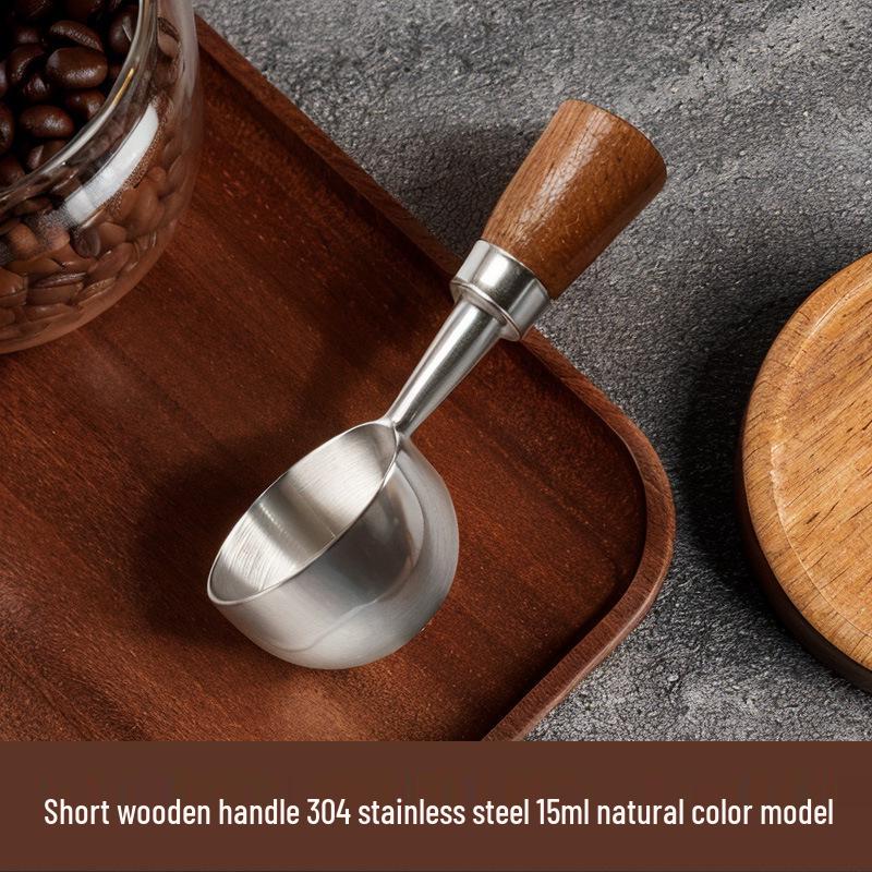 Walnut Handle Stainless Steel Measuring Coffee Spoon