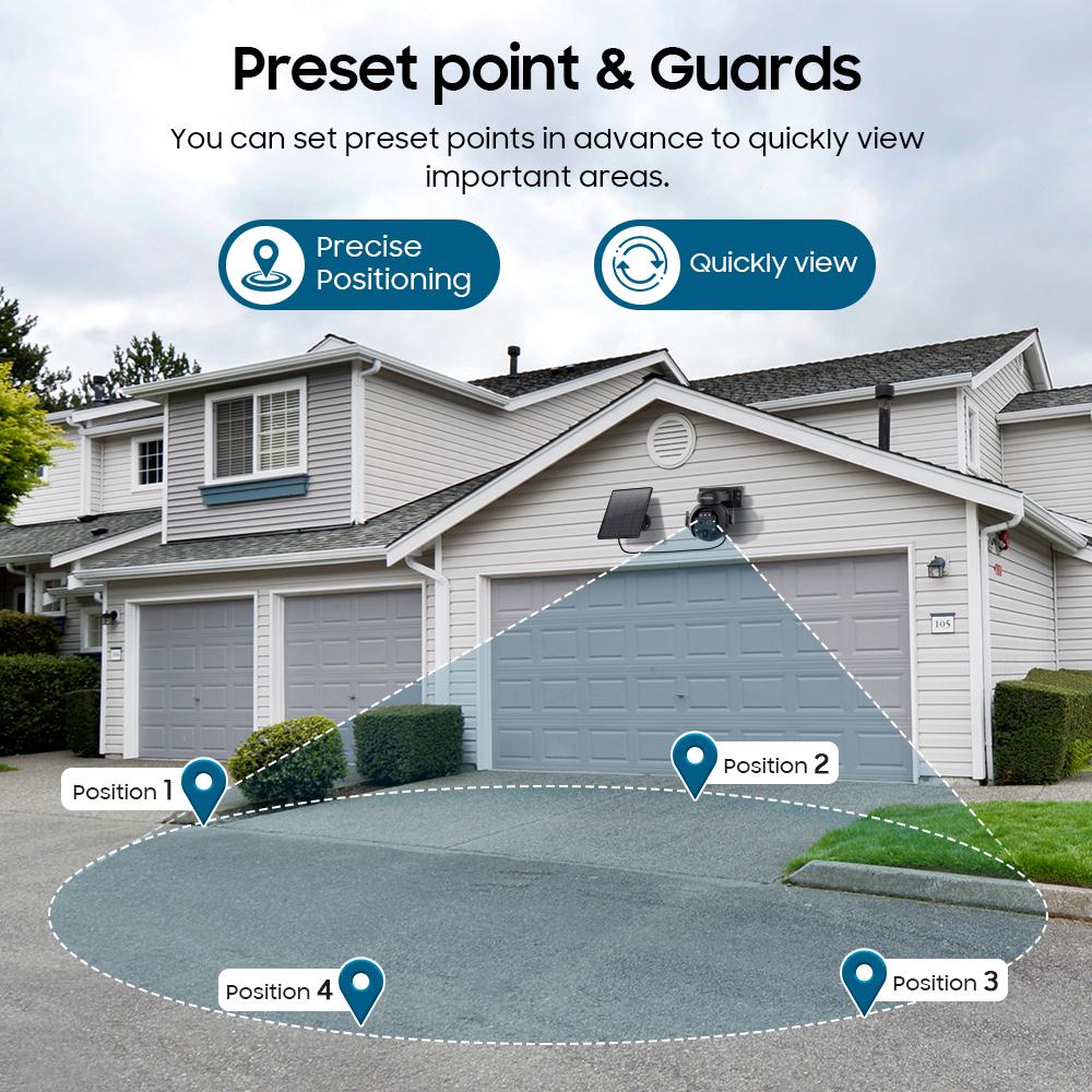 12X Zoom 4G LTE Solar Security Camera 8MP Night Vision Dual-Lens Outdoor WiFi Solar Battery Camera PIR Human Detection