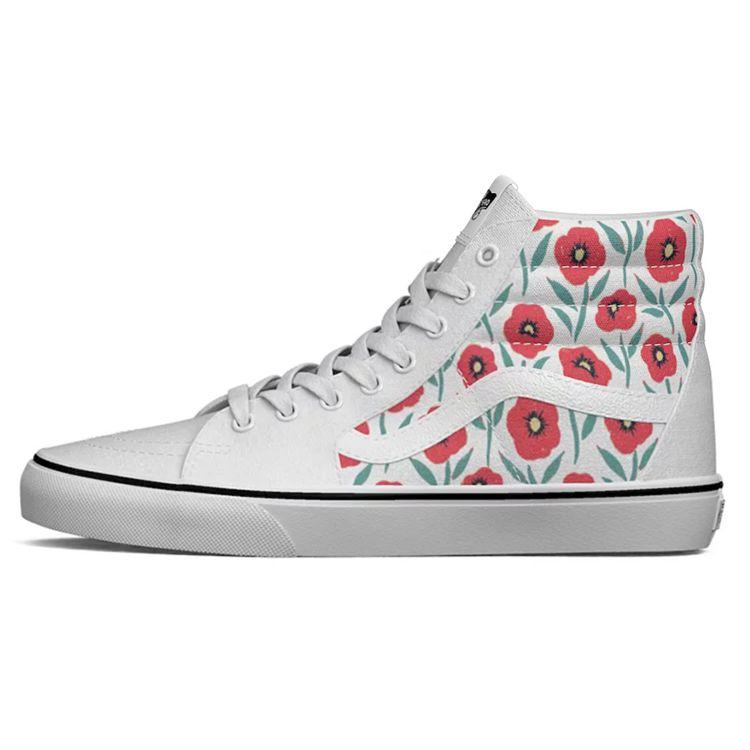 

Vans Sk8 Flowers Тканевые Повседневные Амортизирующие Прочные Легкие Дышащие Высокие Кеды для Скейтбординга Унисекс Кеды для Скейтбординга Белые VN0A5HXV891 38.5