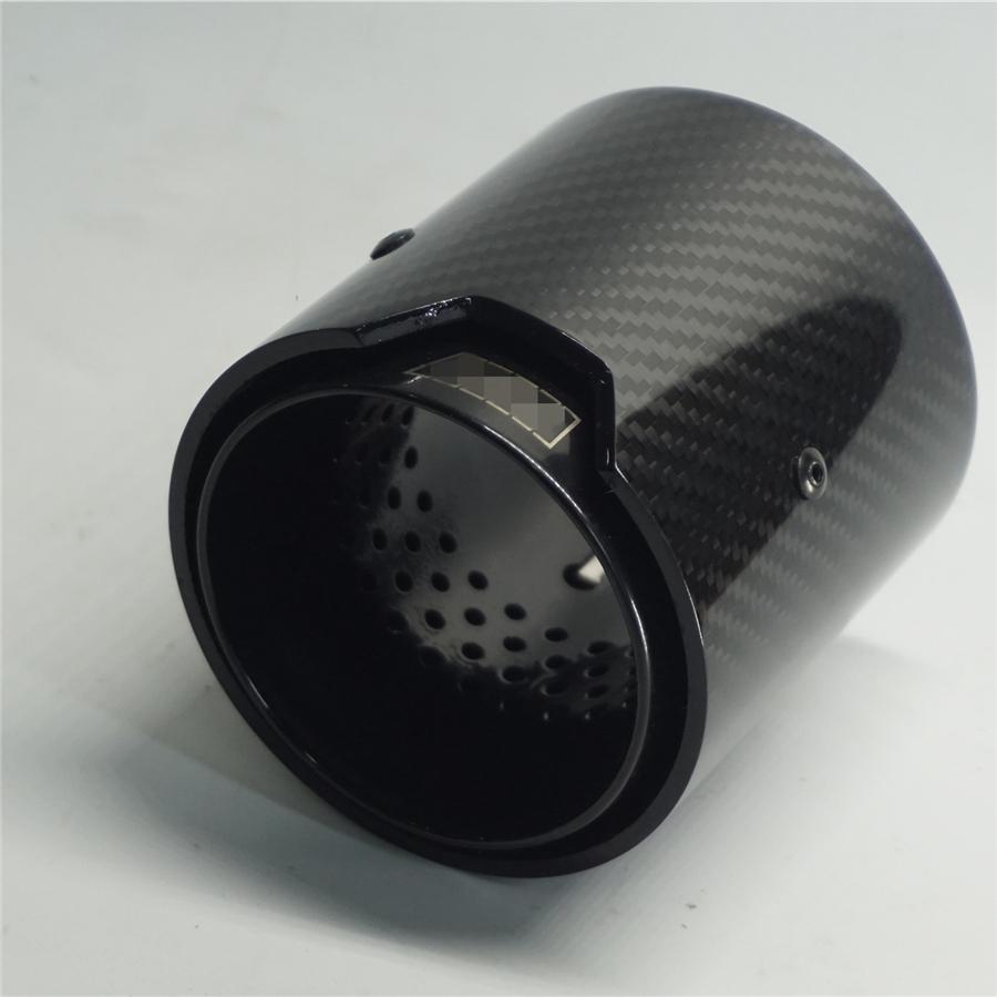 Brand New Car Carbon Fiber Exhaust End Tail Tips 71mm In 90 OUT