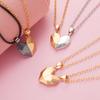 2 Stück/Set Partnerhalsketten Anziehung zwischen Liebenden Herz Magnetischer Anhänger Halskette Für Frauen Valentinstag Jahrestag Geschenke