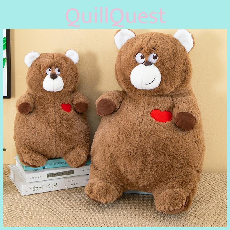 Cute Teddy Bear Plush Toy Flip Heart Pillow Cartoon Animal Doll Birthday Gift For Girls 40cm 0.35kg