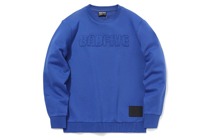 Li Ning BADFIVE Sweatshirts Men s Blue Crew Neck Moderate Regular AWDQ773-3 S