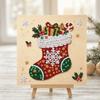 Mit Rahmen Weihnachtliche Perlenmalerei Kunst-Set Weihnachtsmann Strassstein Mal-Set Heimwanddekoration