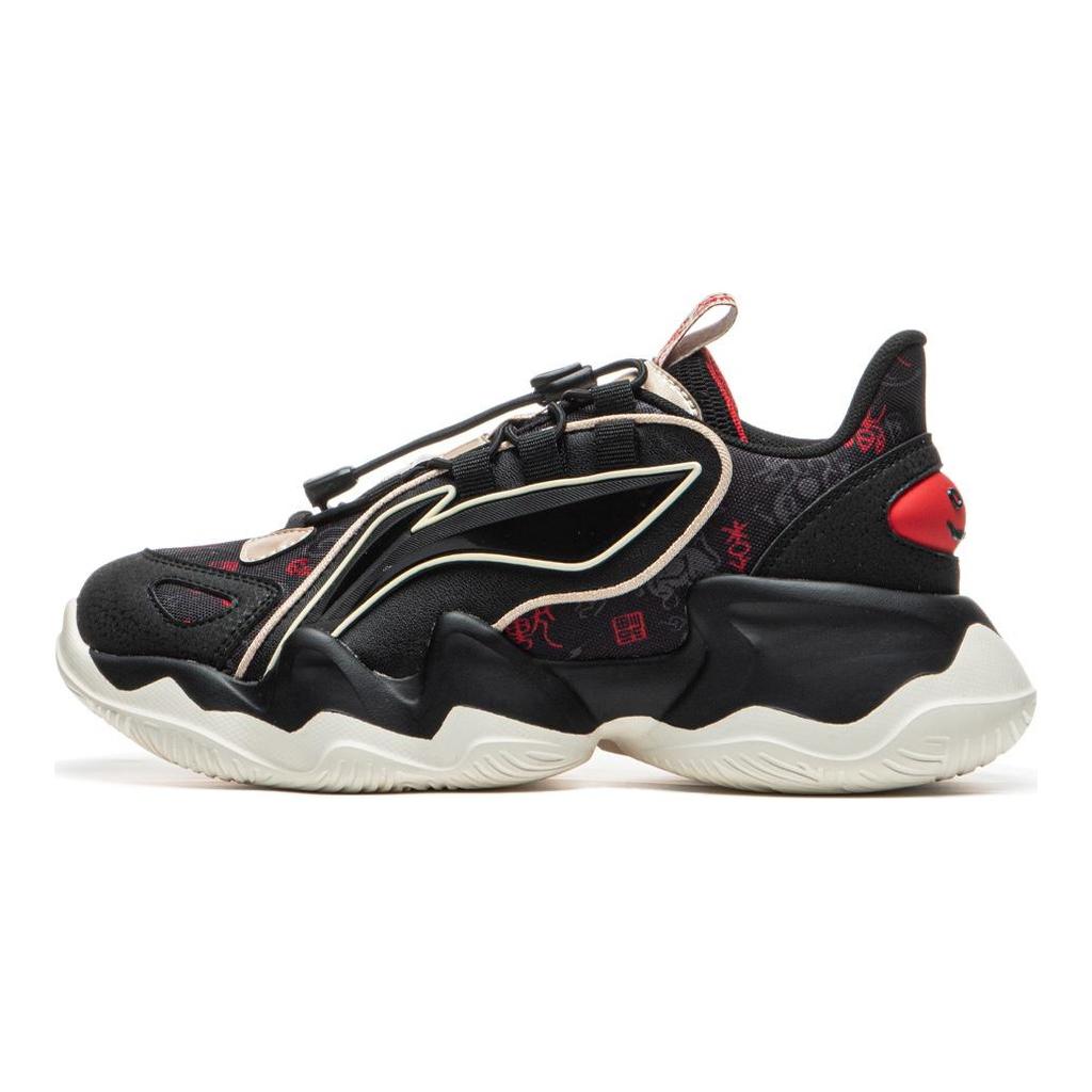 Li Ning Bambini Serie Lifestyle Sportivo Color Block Moda Classico Antibatterico Scarpe Casual Scarpe Casual Bambini Nero YKCQ198-27