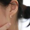 Huitan Bright Cubic Zirconia Elegant Trendy Stud Earrings for Women Minimalist Style Wedding Party Daily Accessories Zircon