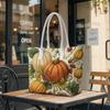 Fall Pumpkin Print Tote Bag Portable Casual Handbag for Daily Use