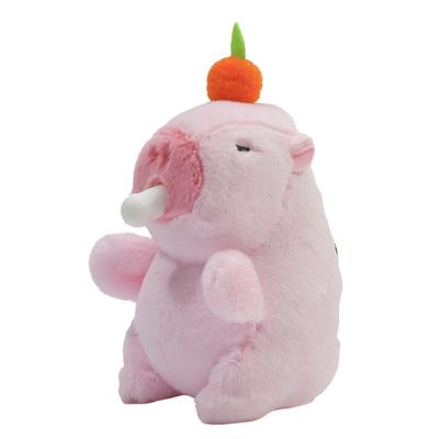 Clearstone Capybara Plush Keychain, Chavimaru Nose Lantern with Music, 13cm, Pink