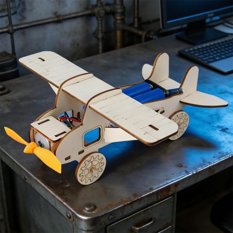 Kids Science Project Solar Energy Plane Building Set Creative Learning Toy Solar Plane Assembly Set Perfect for Children
