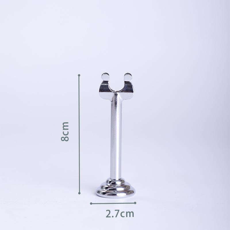 U Shape Name Card Display Stand Stainless Steel Picture Clips Name Card Holder  Table Accessories