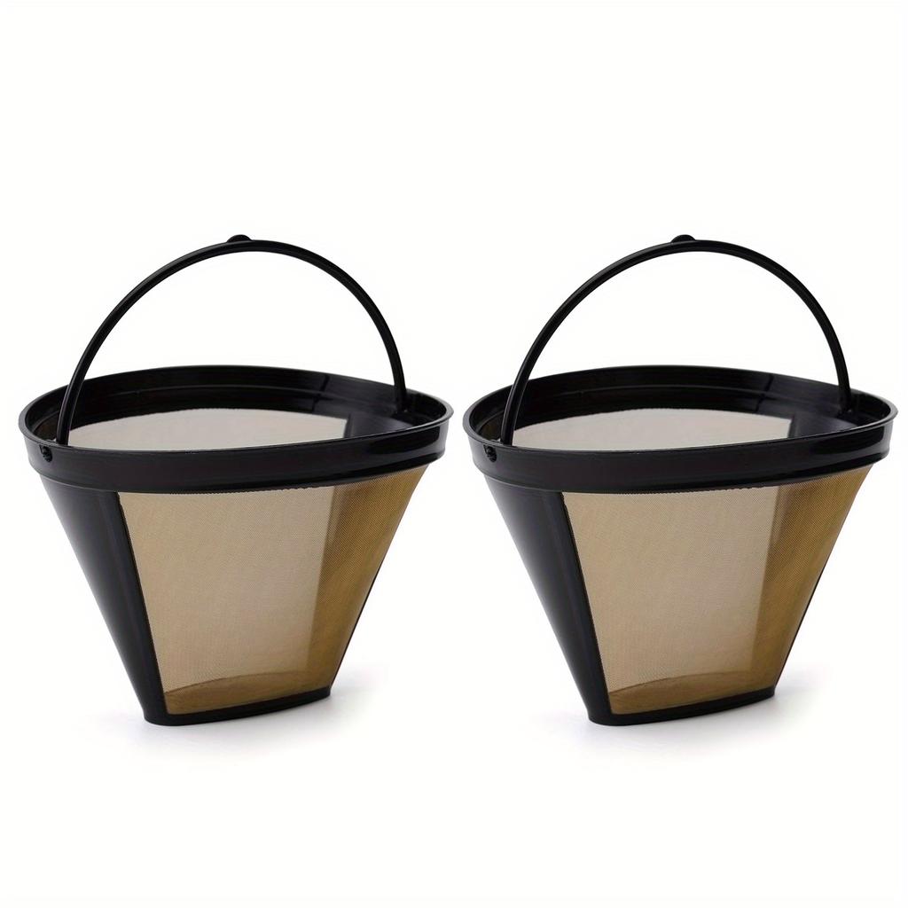 Reusable Espresso Filter Basket Refillable Cone Coffee Maker Filters for Ninja Coffee Bar Brewer Accessory Easy-Clean Cup & Pad