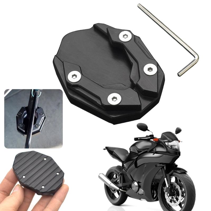 Motorbike Stand Extension Pad for NAMX155 Universal Kickstand Plate Metal Motorcycle Foot Side Stand Cover with Wrench