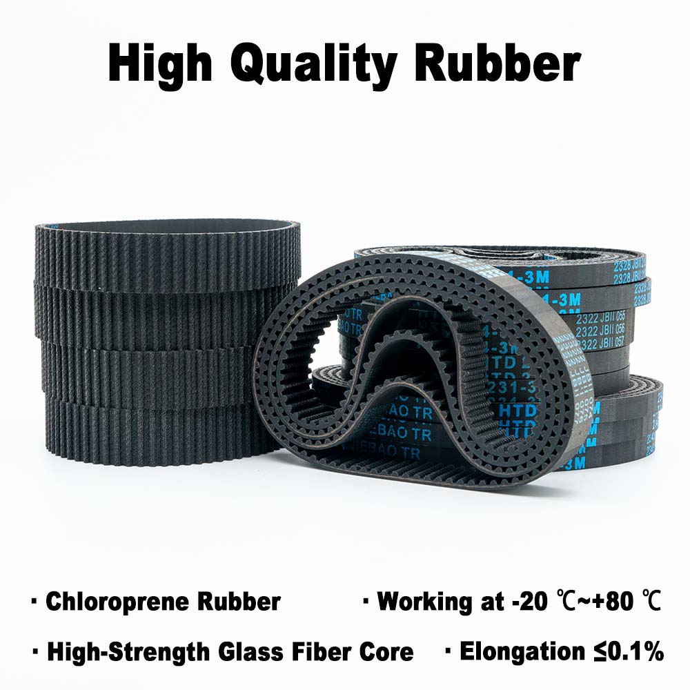 In Stock HTD 3M Rubber Timing Belt 732 735 738 741 747 750 753 756 759 762 765 768 774 780mm Closed Loop Belt for 3D Printer CNC