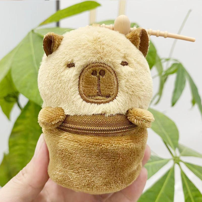 Whimsical Capybara Plush Coin Purse And Keychain Perfect For Gifts And Storage