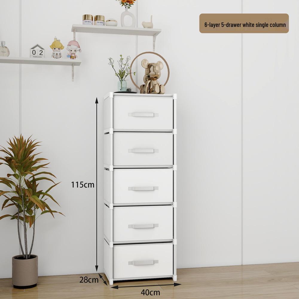 Dormitory Large Capacity Drawer Storage Cabinet, Assembled Shelves for Home Sundries