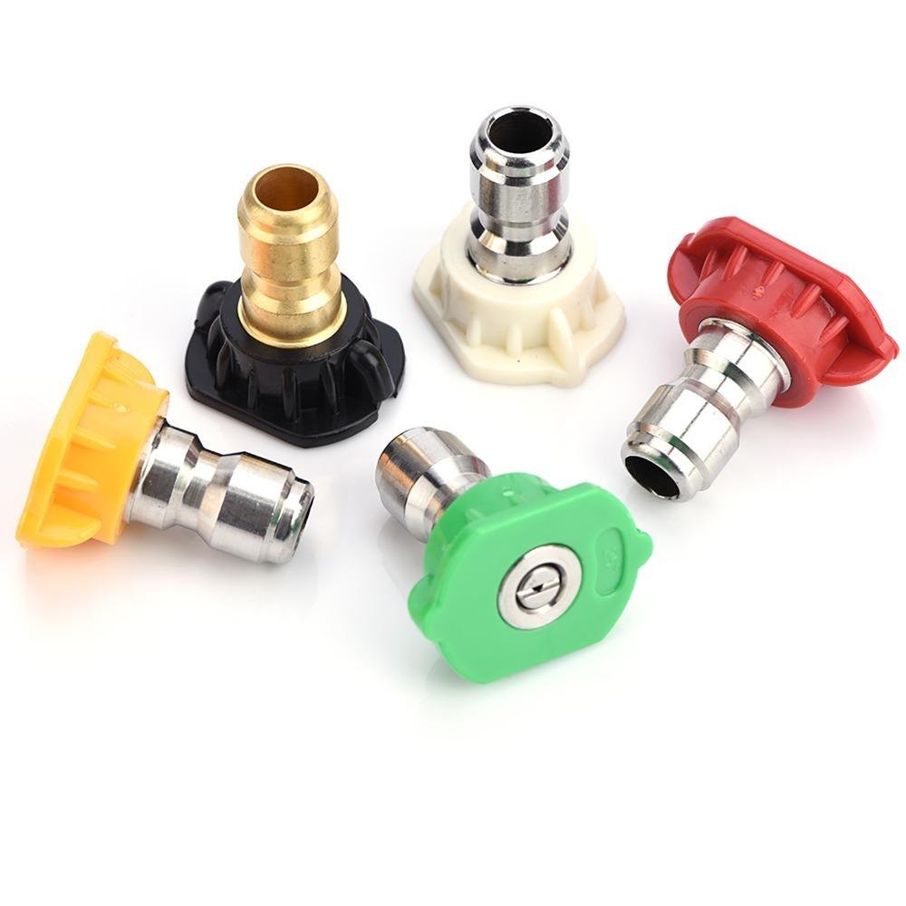 0°, 15°, 25°, 40°, and 65° Pressure Washer Nozzles  Pressure Cleaning Accessory 5PCS