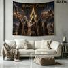 Assassin Creed Wall Tapestry Aesthetic Wall Hanging Printed Fabric Blanket Decorative Tapestries for Bedroom Living Room Home Decor