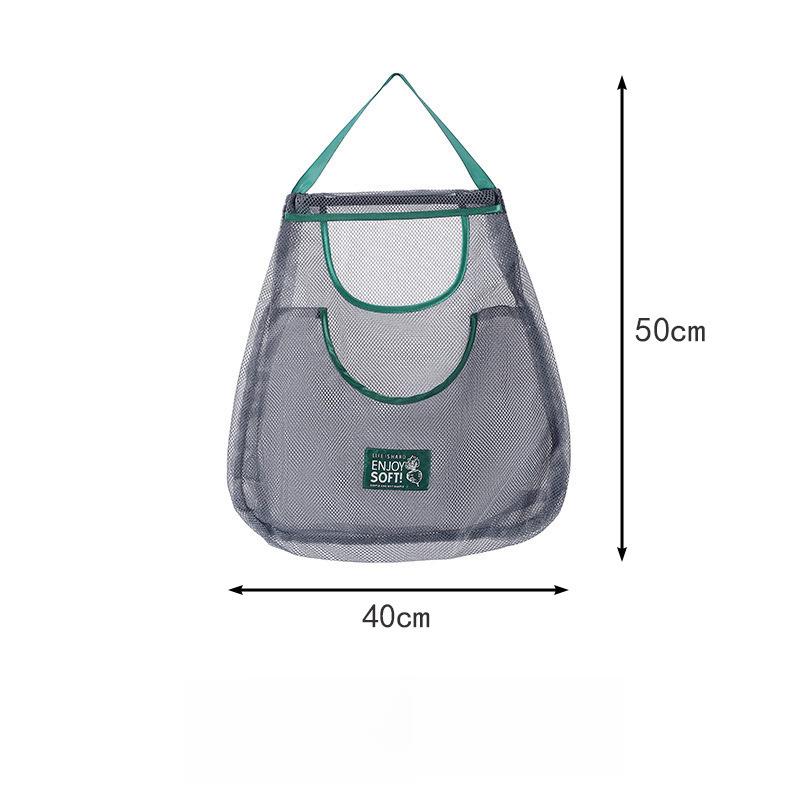 

1 шт. вентилируемые сетчатые мешки для хранения чеснока, картофеля, лука - прочный пластиковый подвесной органайзер для кухни и кладовой, не контактирующий с пищевыми продуктами Double layer 40*50cm