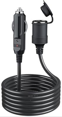 Cigarette Socket Extension Cable 3m 12v24v Common 10A with LED