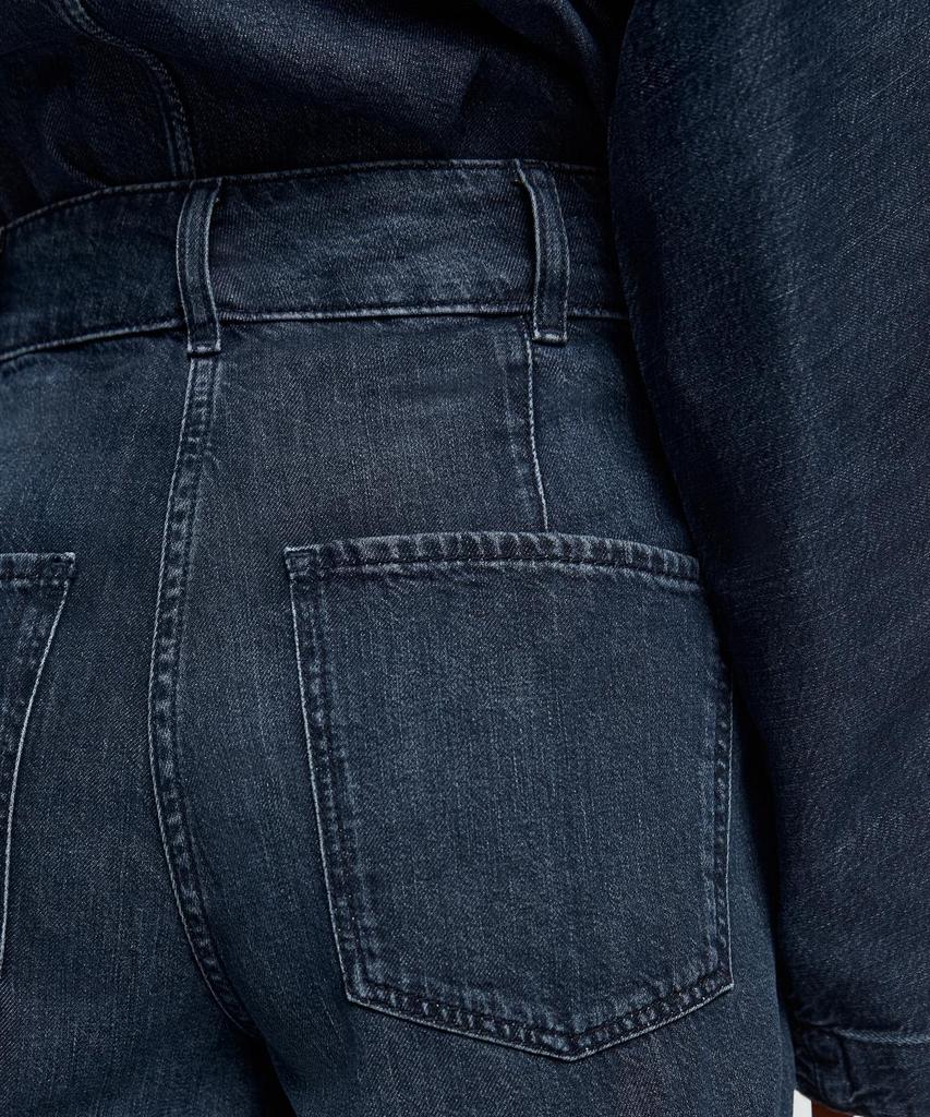 Masimodutti Pintuck Detail High-Rise Wide-Leg Jeans