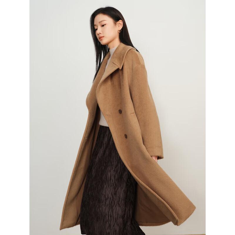 Juzui Annaco Women's Long Wool Double-Breasted Winter Coat