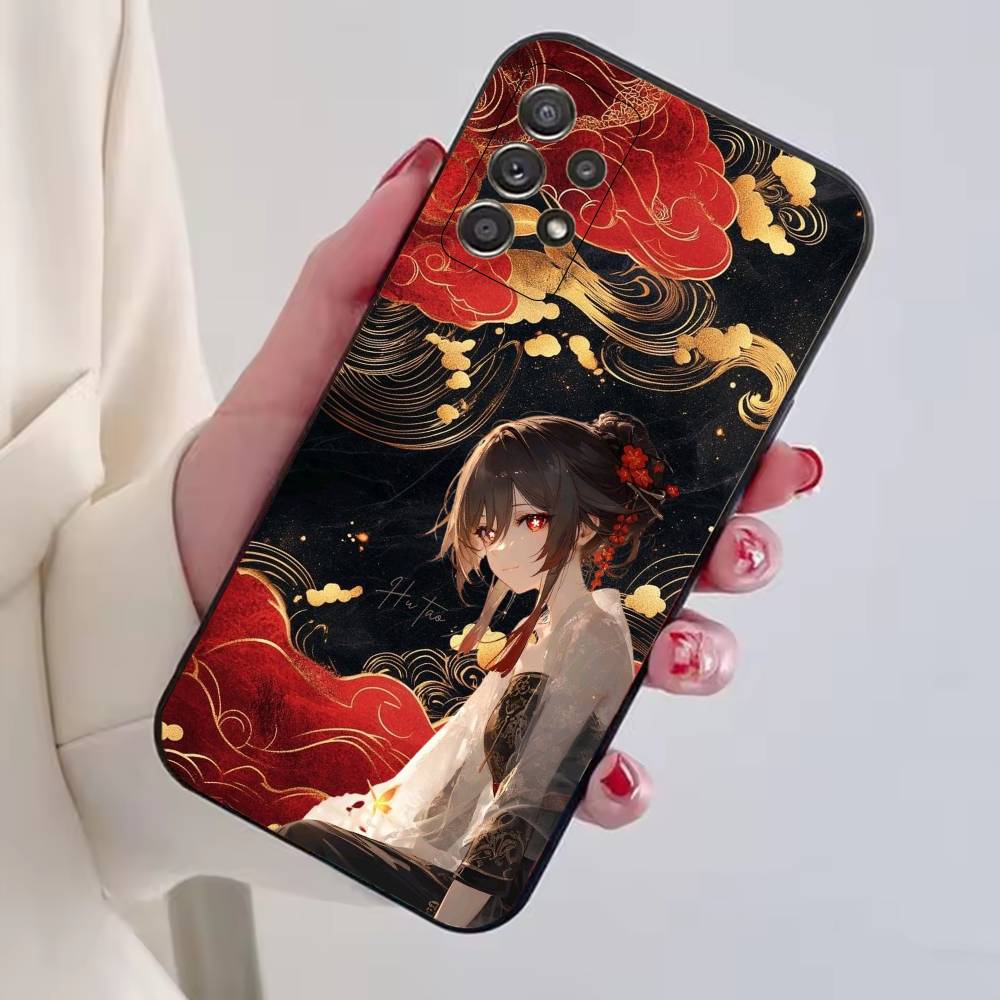 Game Genshin Impact H-Hu Tao Phone Case For Samsung S25,S24,S21,S22,S23,S30,Ultra,S20,Plus,Fe,Soft Silicone Black Cover