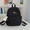 Schoolbag Polka Dot Cute Backpack Japanese ins Simple Versatile Backpack Women's Light Commuter Leisure Travel Student School Bag