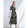 LANCY French Elegant Wrap Printed Dress