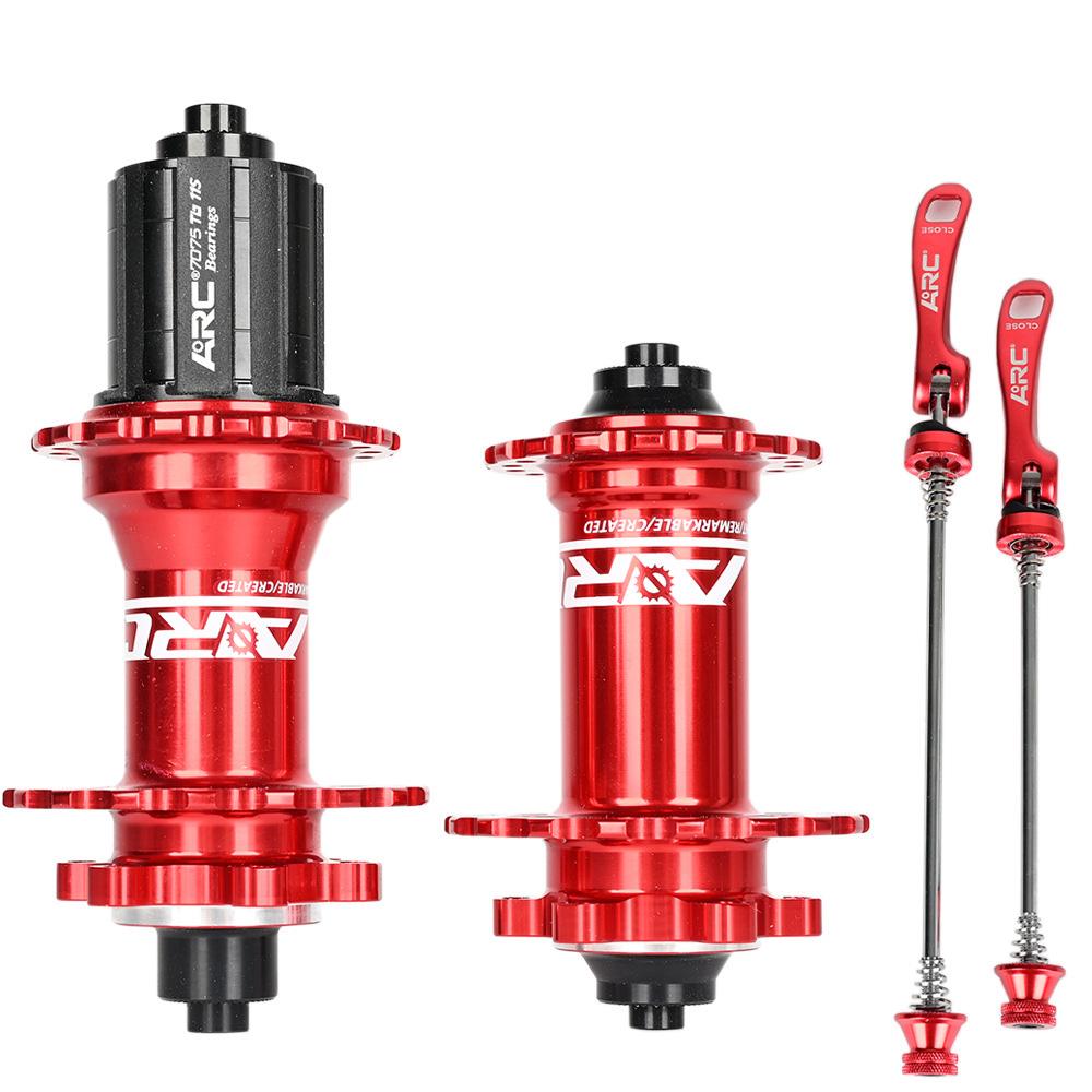 1 Pair MTB Bike Hub Front Rear HG 8-11 Speed 4 Claws 36 Holes Disc Brake Hubs with Quick Release