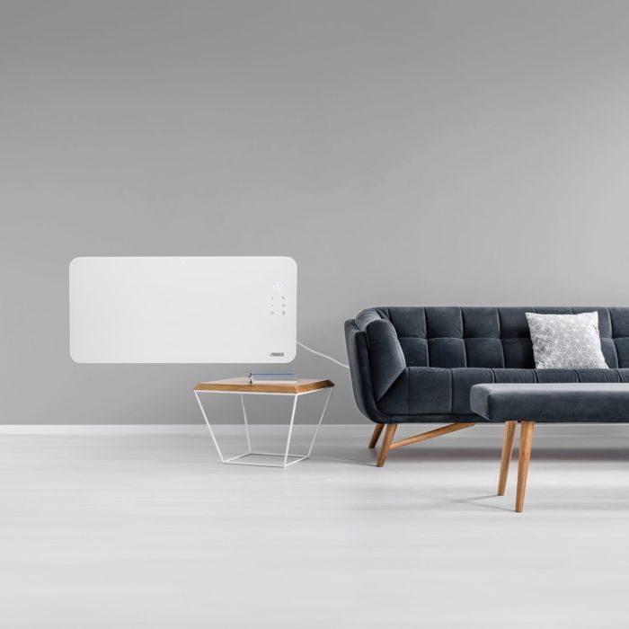 Radiateur - PRINCESS - 348421 - 2000 W - Connecté - Verre - Blanc